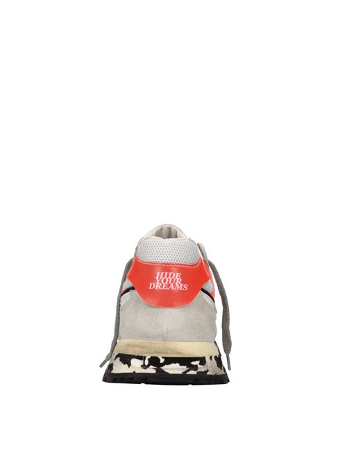 Sneakers in pelle e tessuto HIDNANDER | THREEDOME HA1MS210 310BIANCO-ARANCIO